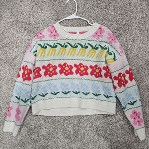 Dreamers Floral Sweater - Pink, Yellow, Red, Blue